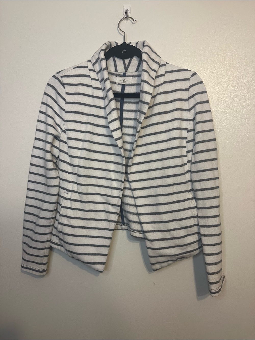 Lou & Grey White Jacket with Gray Stripes